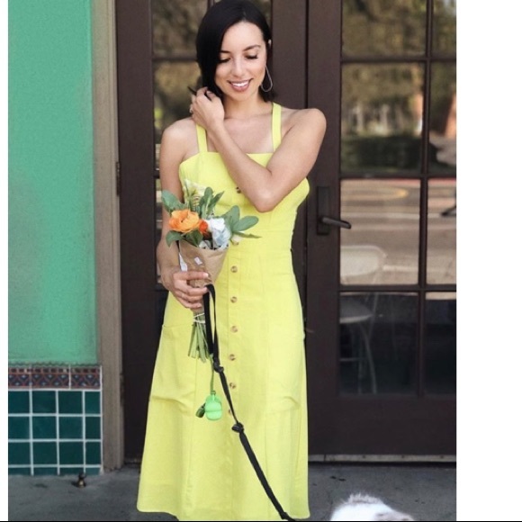 Urban Outfitters Dresses & Skirts - chartreuse yellow dress with pockets